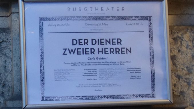 Wiener Burgtheater Diener zweiter Herren